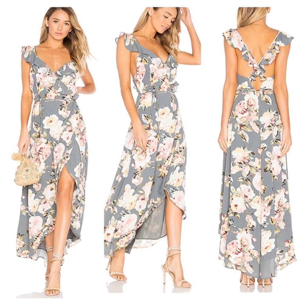 Privacy Please Fillmore Wrap Maxi Dress - Size Small
